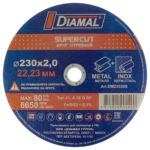 Отрезной круг по металлу и нержавеющей стали SUPERCUT DIAMAL 230х2.0х22.23
