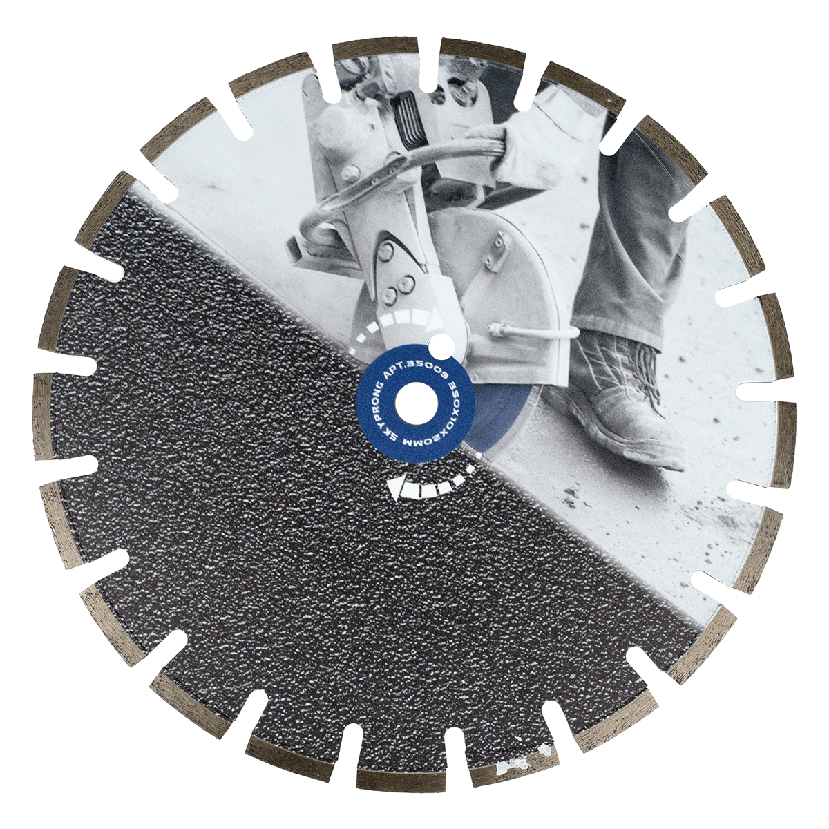 Круг алмазный сегментный универсальный 350 мм SKYPRONG PREMIUM (посадочное отверстие 20 мм)