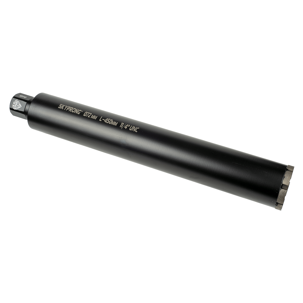 Коронка алмазная SKYPRONG SP72BL серия BLACK 72 мм x 450 мм - 1 1 / 4 UNC