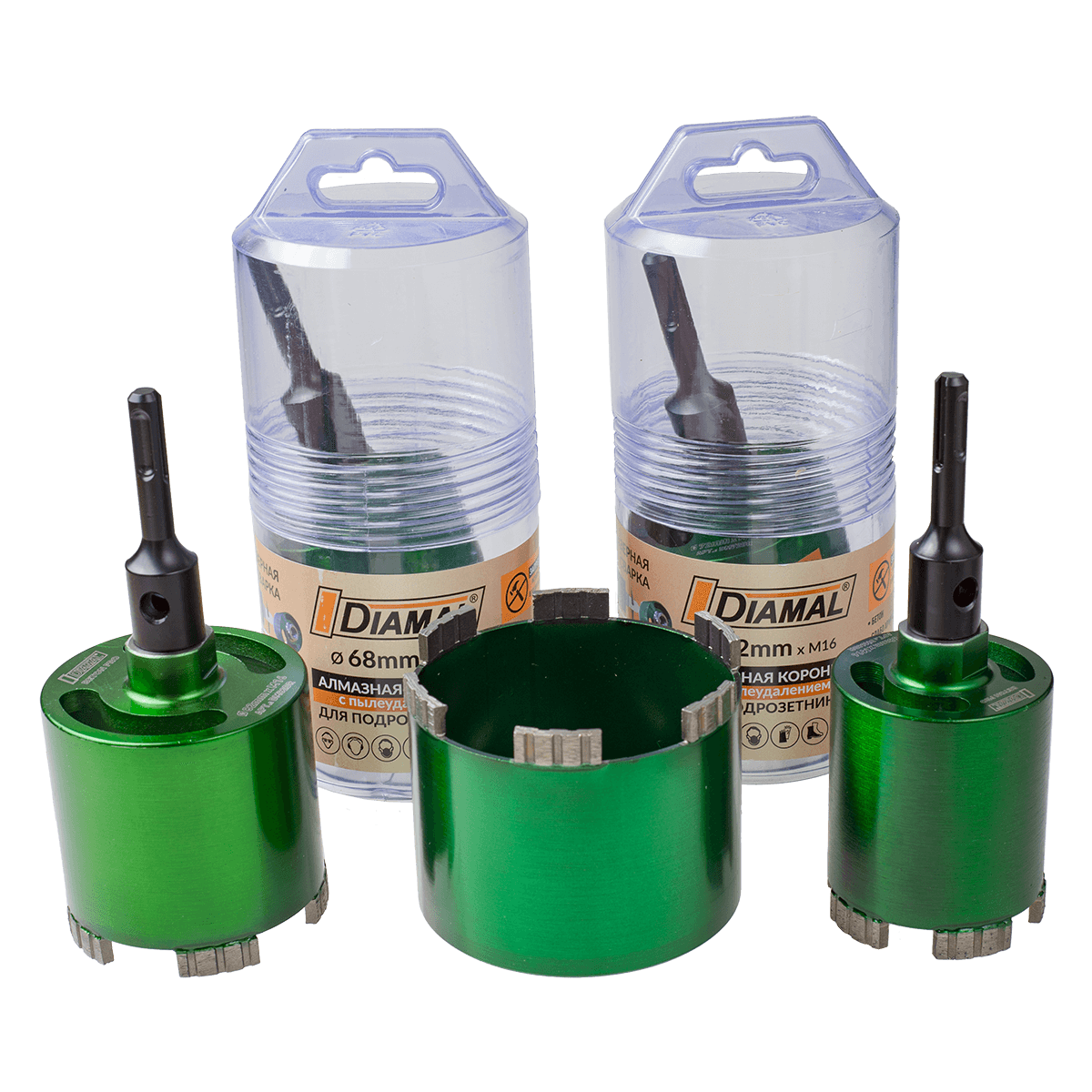 Коронка алмазная 82 мм M16 / SDS + DIAMAL DM82DR для работы с системой пылеудаления 