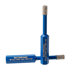 Алмазная коронка SKYPRONG SP05H, HEX ( шестигранный хвостовик ) для керамогранита и плитки
