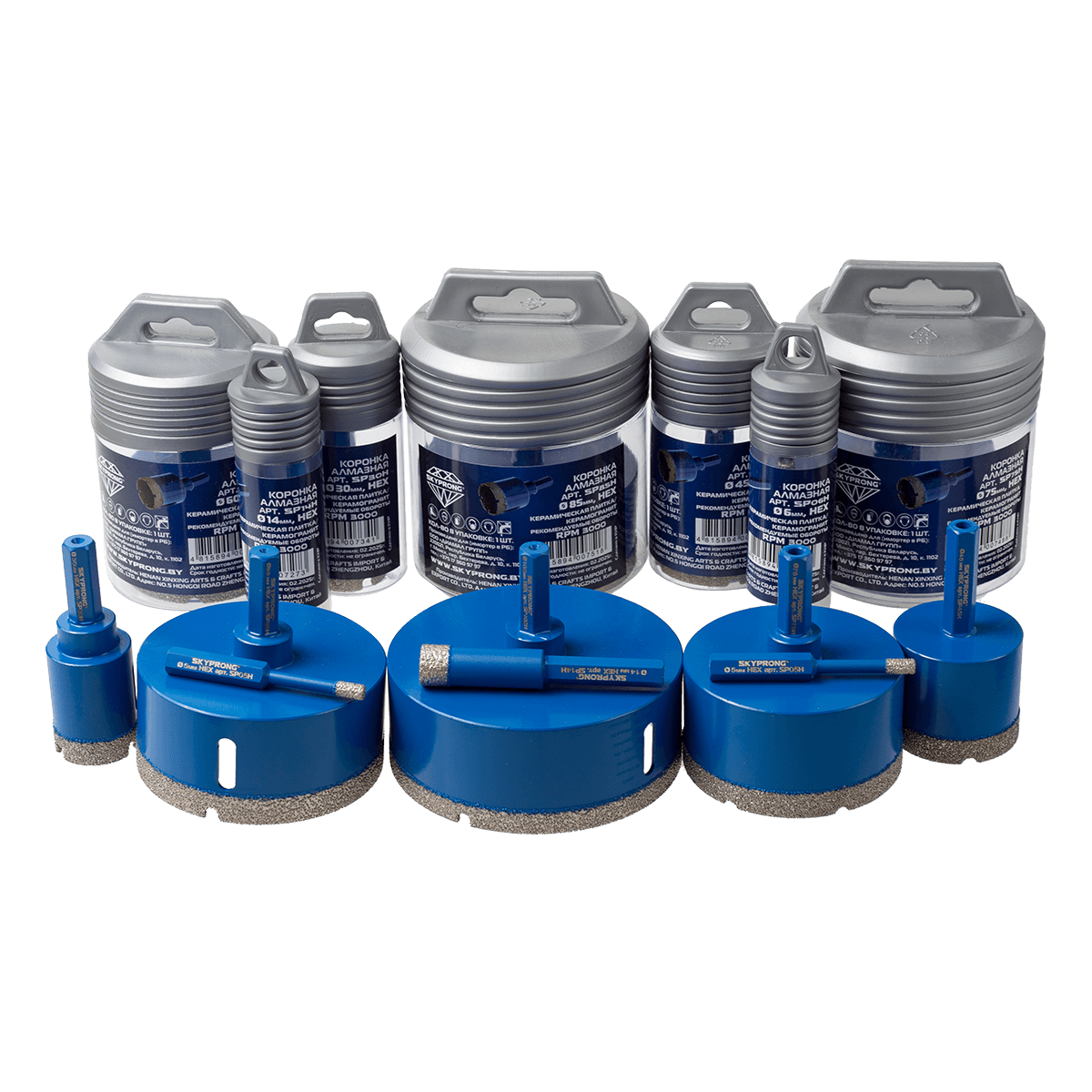 Алмазная коронка SKYPRONG SP05H, HEX ( шестигранный хвостовик ) для керамогранита и плитки