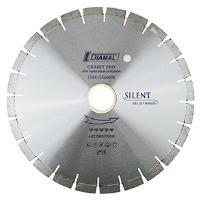 Диск алмазный 370 мм DIAMAL DMS370GR бесшумный по граниту