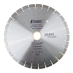 Диск алмазный 420 мм DIAMAL DMS420GR бесшумный по граниту